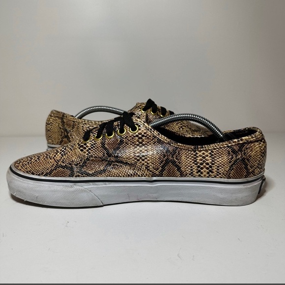 Vans Off the Wall Authentic Snakeskin Print Skate Shoes Women Size 9 (206 Box 24 - Picture 3 of 9